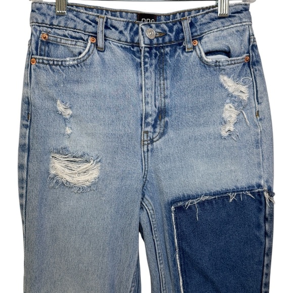 Urban Outfitters BDG Slim Straight Distressed Patchwork Denim Jeans Womens 26 - Picture 4 of 11